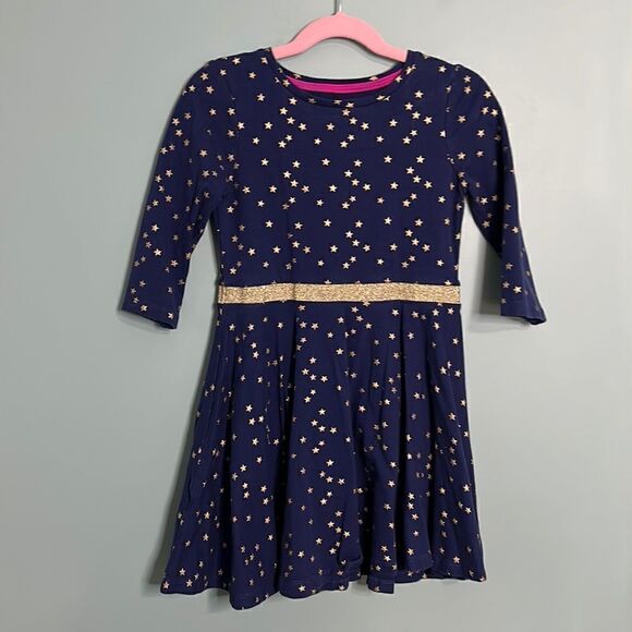 Mini Boden Metallic Star Dress 6/7